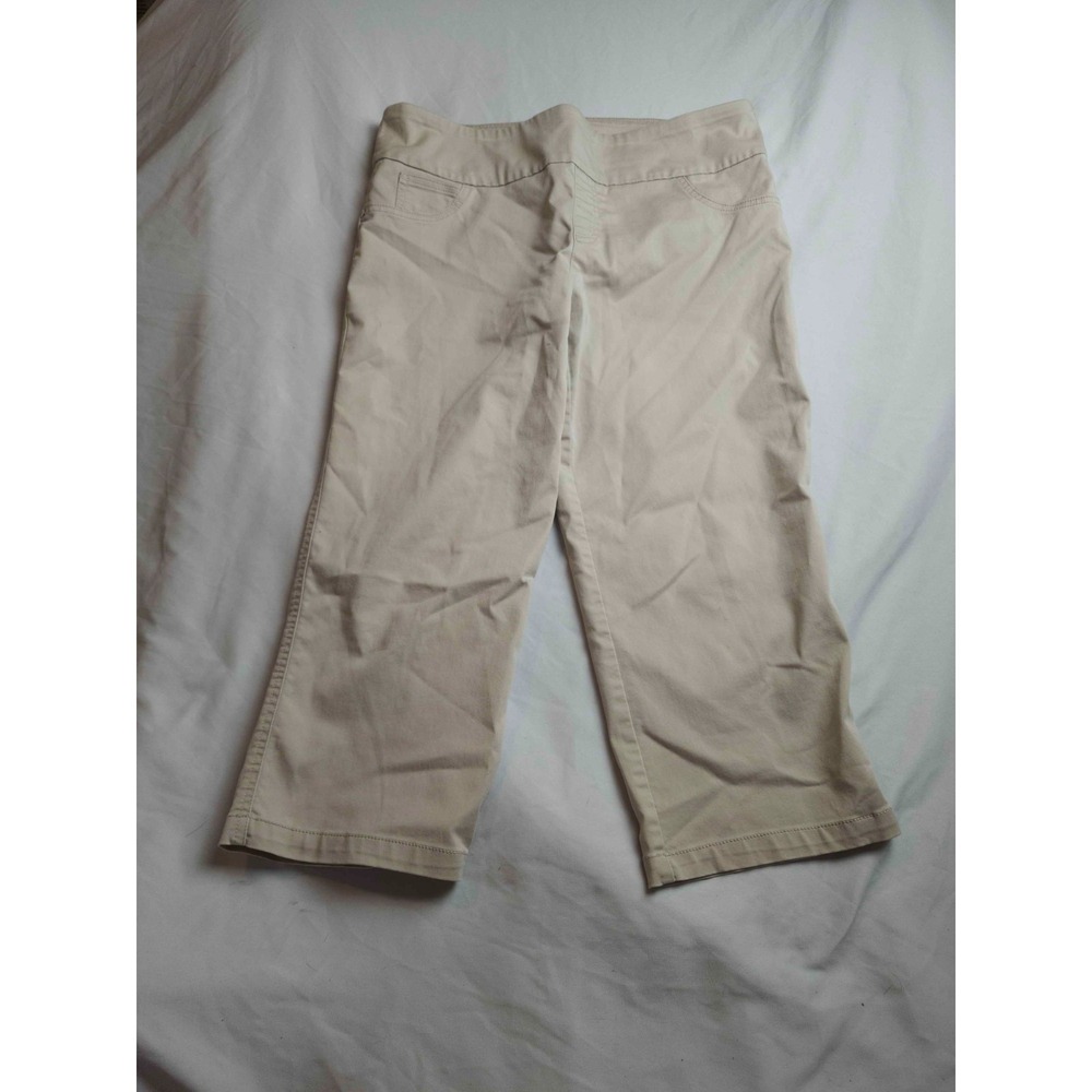 Counterparts Capri Pants Womens 8 Beige Minimalist Quiet‎ Luxury Office Siren